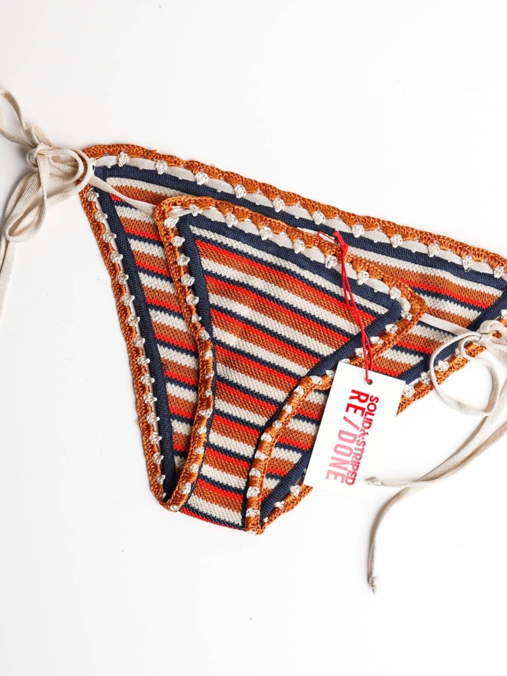 Amazing Re/Done x Solid & Striped Woodstock Crochet Bikini Bottoms